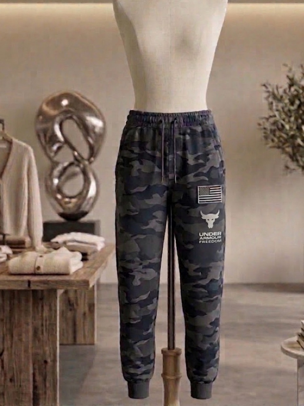 Under Armour Project Rock Camo Joggers in Dark Camo